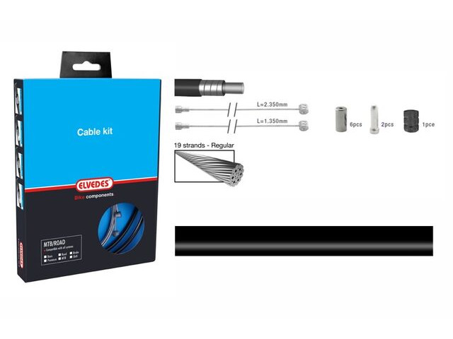 ELVEDES MTB-Road Brake Cable Kit click to zoom image