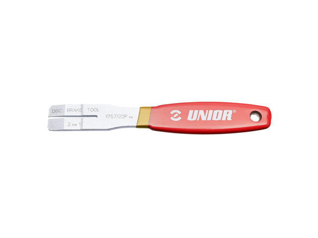 UNIOR 2 For 1 Disc Brake Tool Red click to zoom image