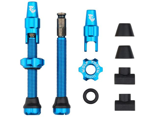 WOLFTOOTH Clik Valve Tubeless Valves in Blue 44mm click to zoom image