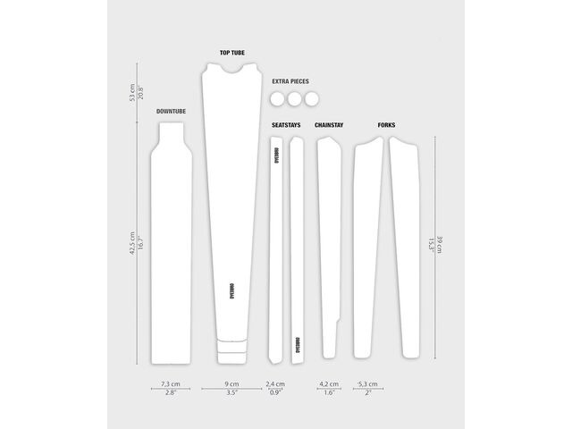 DYEDBRO Frame Protection - Clear - Gravel / Gloss / Black click to zoom image