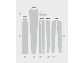 DYEDBRO Frame Protection - Clear - Gravel / Gloss / White