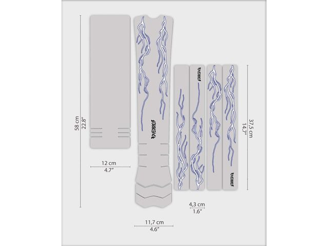 DYEDBRO Frame Protection - Lightning - e-Bike / Blue click to zoom image