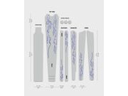 DYEDBRO Frame Protection - Lightning - Gravel / Blue 