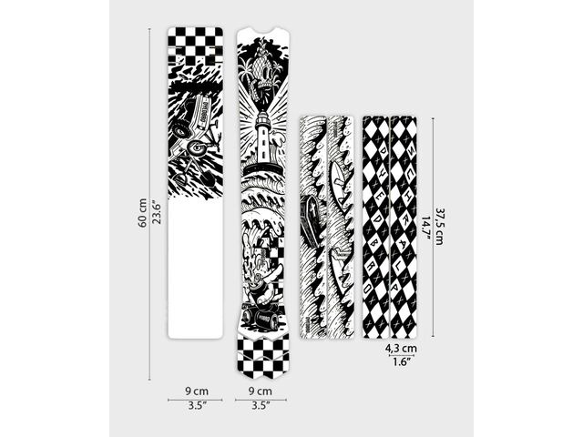 DYEDBRO Frame Protection - Surfs Up - MTB / Gloss / White click to zoom image