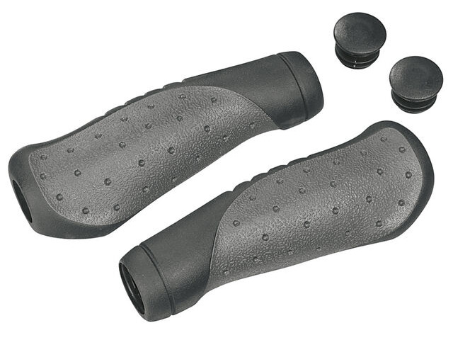 Ergotec OHIO Kraton/Gel Handlebar Grips in Black/Grey click to zoom image