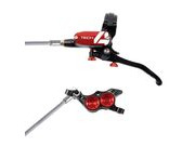 HOPE Tech 4 E4 in black - red with braided hose 