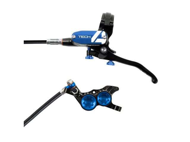 HOPE Tech 4 V4 in Black - Blue with normal hose click to zoom image