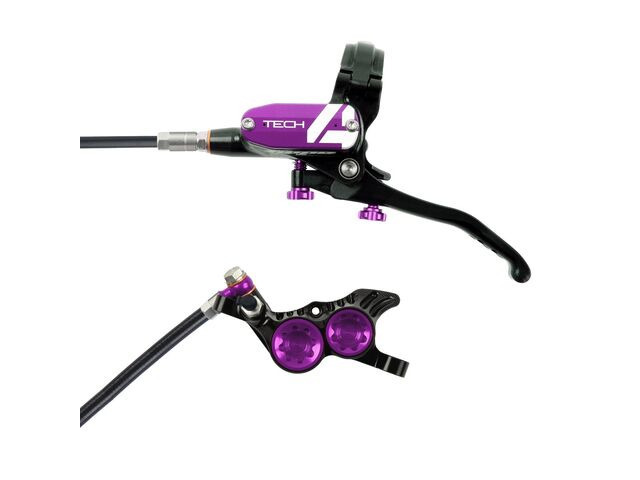 HOPE Tech 4 V4 in Black - Purple with normal hose click to zoom image