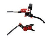 HOPE Tech 4 V4 in Black - Red with normal hose 