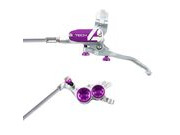 HOPE Tech 4 V4 in Silver - Purple with braided hose 