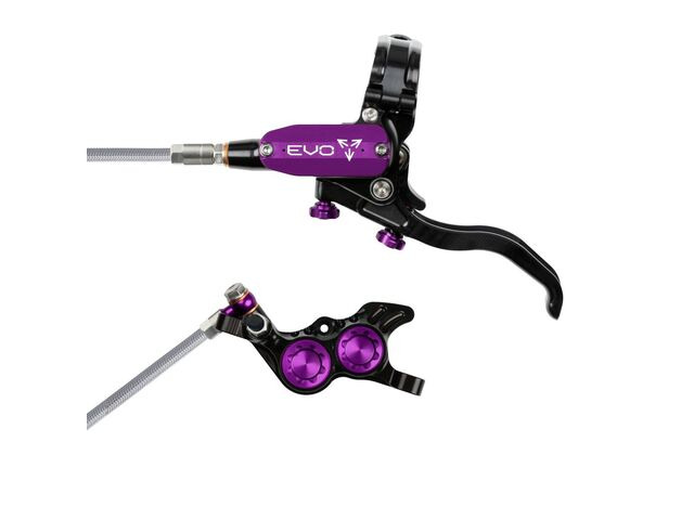 HOPE Evo GR4 Black - Purple Braided Hose click to zoom image